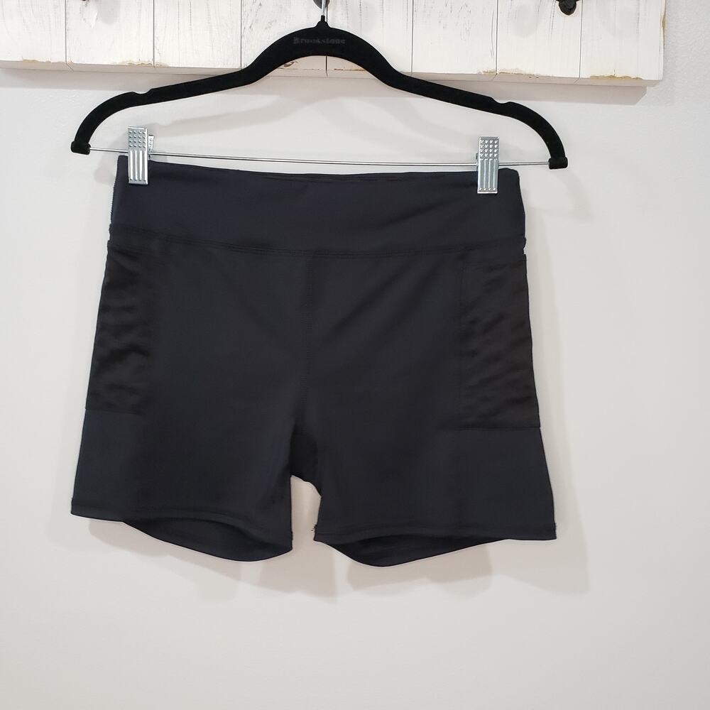 Rabbit Leggy 4 Running Shorts Womens M Black Athletic Pocket Marathon Training
